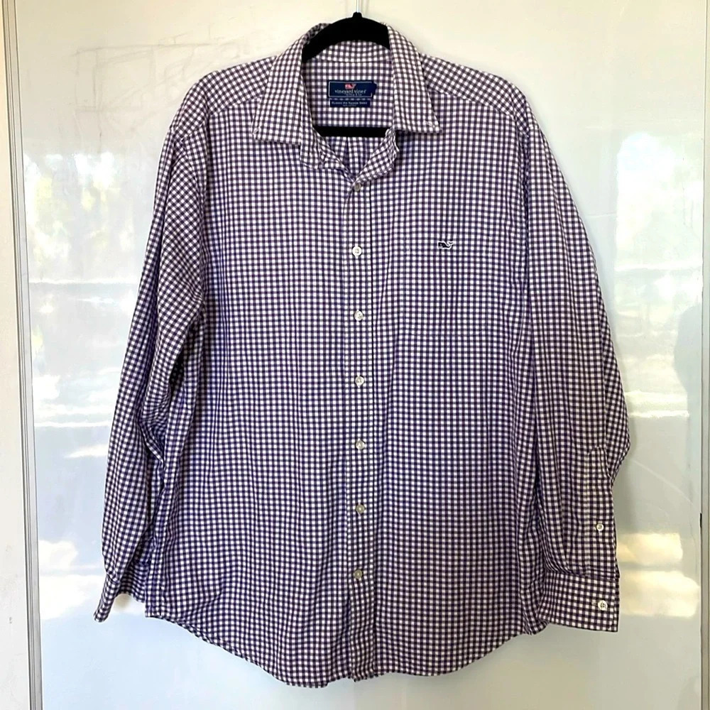 Vineyard Vines Classic Fit Tucker Shirt Size Large 100% Cotton